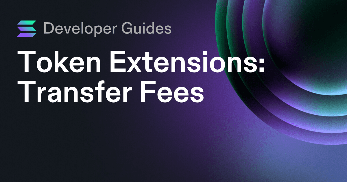 How to use the Transfer Fee extension